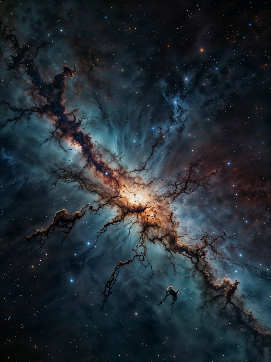 Dremdra's tweet photo. DremdraAI | AI Art | Space | Detailed | Ultra HIRES |

✨ Nebulas: Imagine vast clouds of stardust and gas, painting the cosmos with colors we've never seen. These are the nebulas - the universe's art galleries where stars are born or die in spectacular fashion. From the glowing Orion to the haunting Horsehead, each nebula tells a story of cosmic evolution.

📷The Pillars of Creation: Hidden within the Eagle Nebula, these majestic structures stand tall, like cosmic skyscrapers. They're not just beautiful; they're nurseries for new stars, shrouded in mystery and illuminated by the light of their stellar neighbors. It's where the universe whispers secrets of birth amidst the chaos of creation.

📷