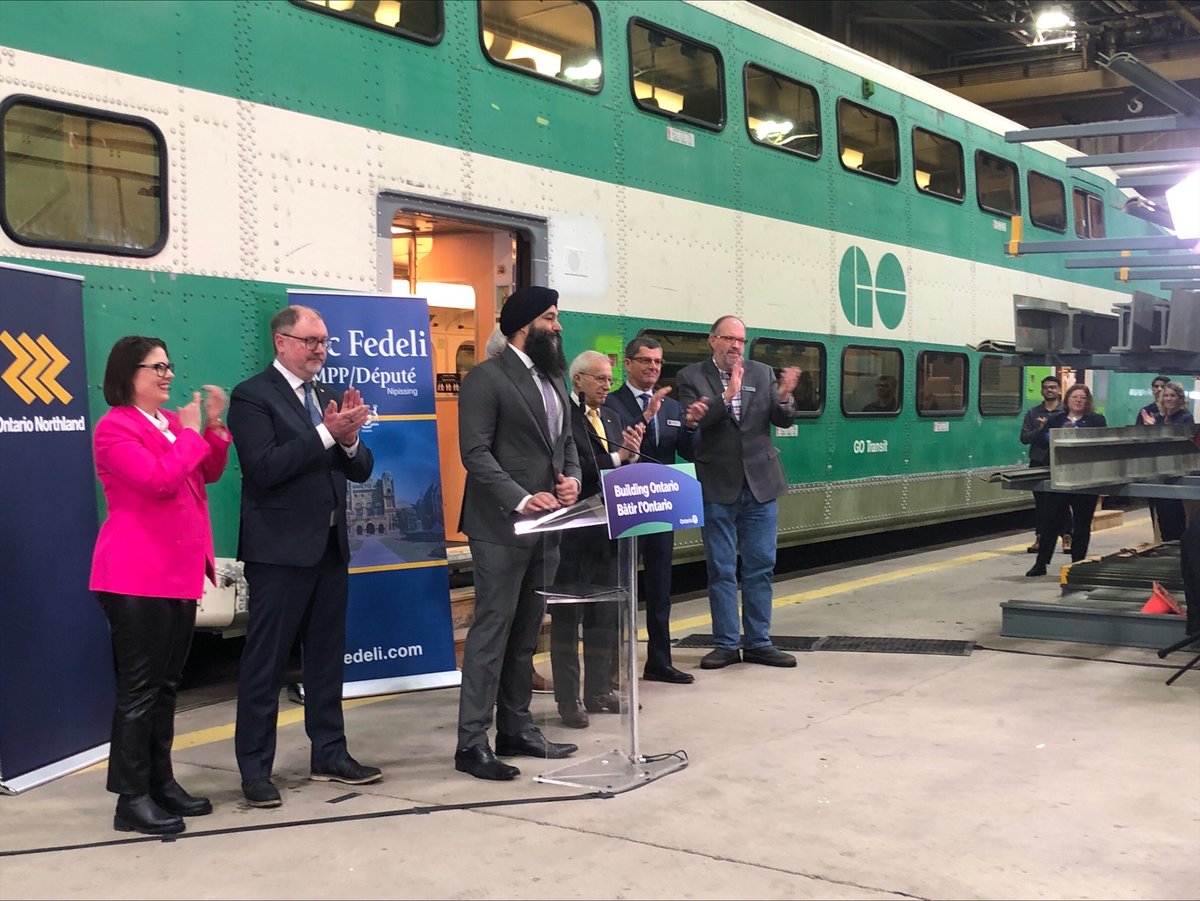The Ontario government is investing over $350 million to refurbish 121 GO Transit rail cars at Ontario Northland's North Bay facility. This project secures hundred of local jobs, and boosts economic growth in northern Ontario, supporting the expansion of GO's rail network.