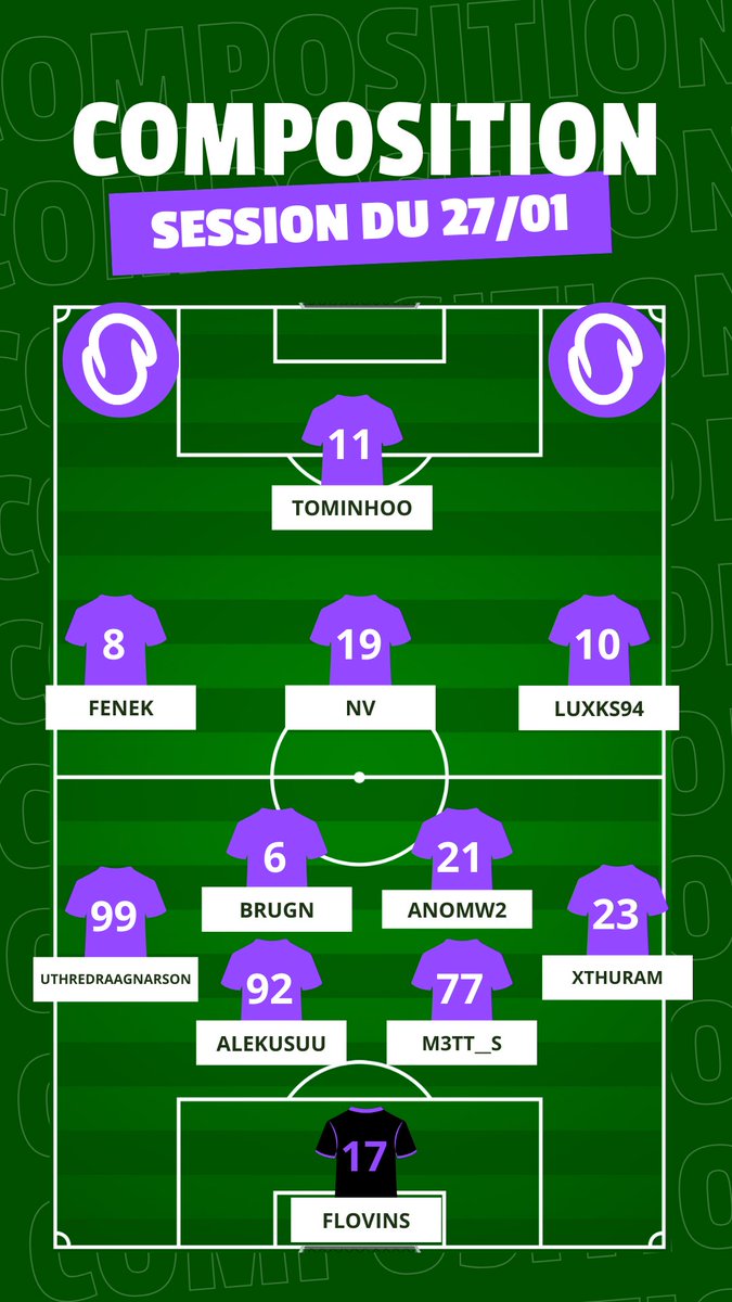 SFAM FC (@sfamtwo) on Twitter photo MATCHS DAYS ! โฝ๏ธ
๐ : 27/01
๐ซ๐ท : VPG FRANCE
๐ช๐บ : VPG EUROPE
๐ค PROGRAMME + COMPOSITION ๐
๐ซ๐ท 21h20 : SFAM FC - @XIBellator
๐ช๐บ 21h45 : SFAM FC - <a href="/RSNeSportsFC/">RSN eSports</a>
๐ช๐บ 22h15 : SFAM FC - <a href="/eAtleticLleida/">Atlรจtic Lleida eSports</a>
๐ซ๐ท 22h40 : SFAM FC - BROTHERHOOD AC
<a href="/VPGFrance_/">VPG France</a> <a href="/VPGEurope/">Virtual Pro Gaming | Europe</a> <a href="/SfamEsport/">Sfam Esport</a> MATCHS DAYS ! โฝ๏ธ
๐ : 27/01
๐ซ๐ท : VPG FRANCE
๐ช๐บ : VPG EUROPE
๐ค PROGRAMME + COMPOSITION ๐
๐ซ๐ท 21h20 : SFAM FC - @XIBellator
๐ช๐บ 21h45 : SFAM FC - <a href="/RSNeSportsFC/">RSN eSports</a>
๐ช๐บ 22h15 : SFAM FC - <a href="/eAtleticLleida/">Atlรจtic Lleida eSports</a>
๐ซ๐ท 22h40 : SFAM FC - BROTHERHOOD AC
<a href="/VPGFrance_/">VPG France</a> <a href="/VPGEurope/">Virtual Pro Gaming | Europe</a> <a href="/SfamEsport/">Sfam Esport</a>