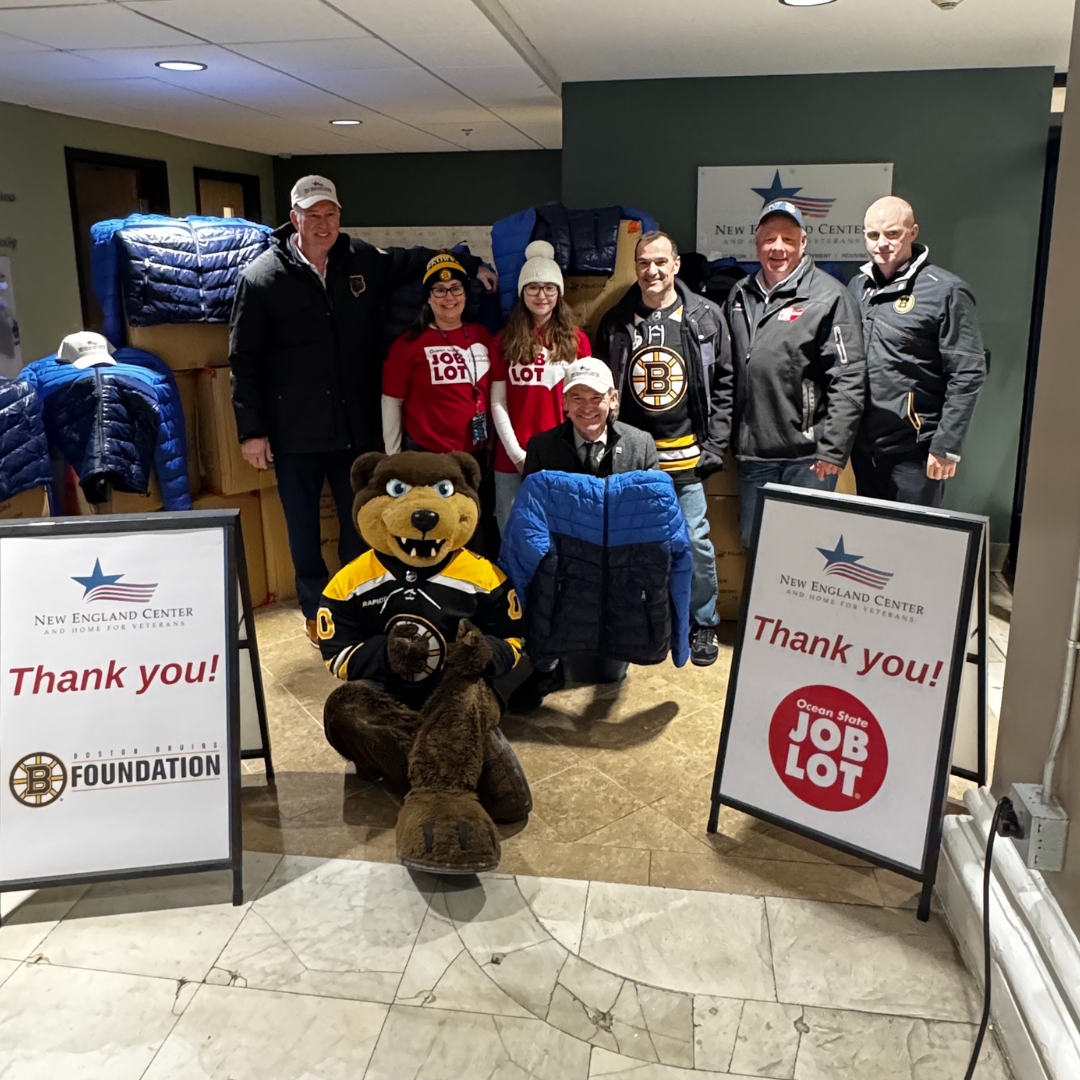 Thank you to Ocean State Job Lot and the Boston Bruins for partnering to donate 800 winter jackets to the Center. We deeply appreciate your generosity!