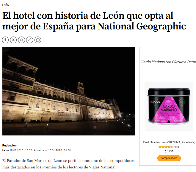 Memoria_ARMH (@armh_memoria) on Twitter photo We reject that National Geographic promotes the Parador de San Marcos de León, which was a terrible concentration camp of the Franco dictatorship, as best hotel with history. Nazi pilots from the Condor Legion were going to visit it as if it were a zoo <a href="/NatGeoEspana/">National Geographic</a> <a href="/NatGeo/">National Geographic</a> We reject that National Geographic promotes the Parador de San Marcos de León, which was a terrible concentration camp of the Franco dictatorship, as best hotel with history. Nazi pilots from the Condor Legion were going to visit it as if it were a zoo <a href="/NatGeoEspana/">National Geographic</a> <a href="/NatGeo/">National Geographic</a>