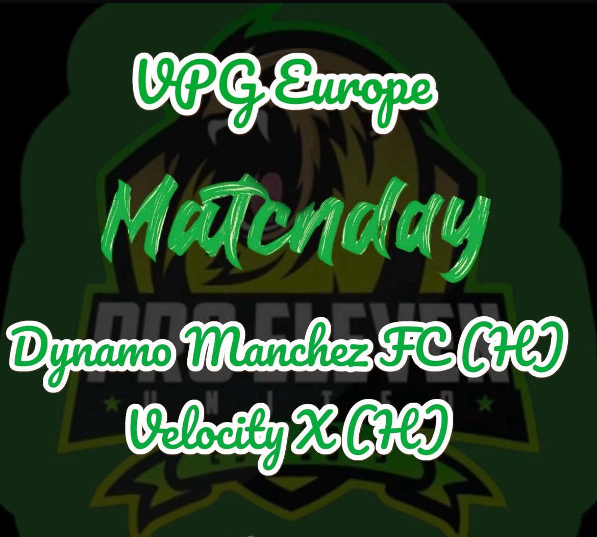Heute ist wieder Spieltach!!!!!
<a href="/VPGEurope/">Virtual Pro Gaming | Europe</a> <a href="/DynamoManchez/">Dynamo Manchez FC</a> <a href="/VelocityX25/">Velocity X</a>