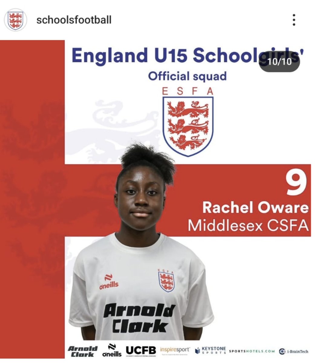 Big Congrats Amazing to see2 ⁦<a href="/BrentSchoolsFA/">Brent Schools' FA</a>⁩ ⁦<a href="/LdnYouthGames/">London Youth Games</a>⁩ ⁦<a href="/MiddxSchoolsFA/">Middlesex Schools' Football Association</a>⁩ players made the ⁦<a href="/SchoolsFootball/">English Schools' Football Association</a>⁩ England squad. Big shout to ⁦<a href="/WemStadiumFdn/">Wembley Stadium Foundation</a>⁩ ⁦⁦<a href="/bktimes/">Brent & Kilburn Times</a>⁩ ⁦<a href="/HarrisLoweAcad/">Harris Lowe Academy Willesden</a>⁩ ⁦<a href="/middxfa/">Middlesex FA ⚽️</a>⁩ ⁦<a href="/CapitalGirlsLnd/">Capital Girls League</a>⁩