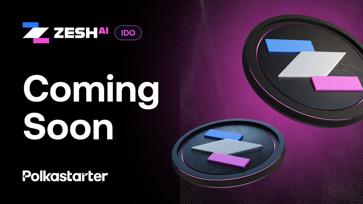 Polkastarter (@polkastarter) on Twitter photo ✨ Coming Soon: <a href="/ZeshApps/">Zesh AI Layer</a> IDO ✨
Get ready — the $ZAI revolution is coming in hot 🔥
▫️ $6M FDV, 35% unlock @ TGE
▫️ Staking rewards that grow with the ecosystem
▫️ AI-powered community management with Zesh AI Agents
Allowlist opens this week. ✨ Coming Soon: <a href="/ZeshApps/">Zesh AI Layer</a> IDO ✨
Get ready — the $ZAI revolution is coming in hot 🔥
▫️ $6M FDV, 35% unlock @ TGE
▫️ Staking rewards that grow with the ecosystem
▫️ AI-powered community management with Zesh AI Agents
Allowlist opens this week.