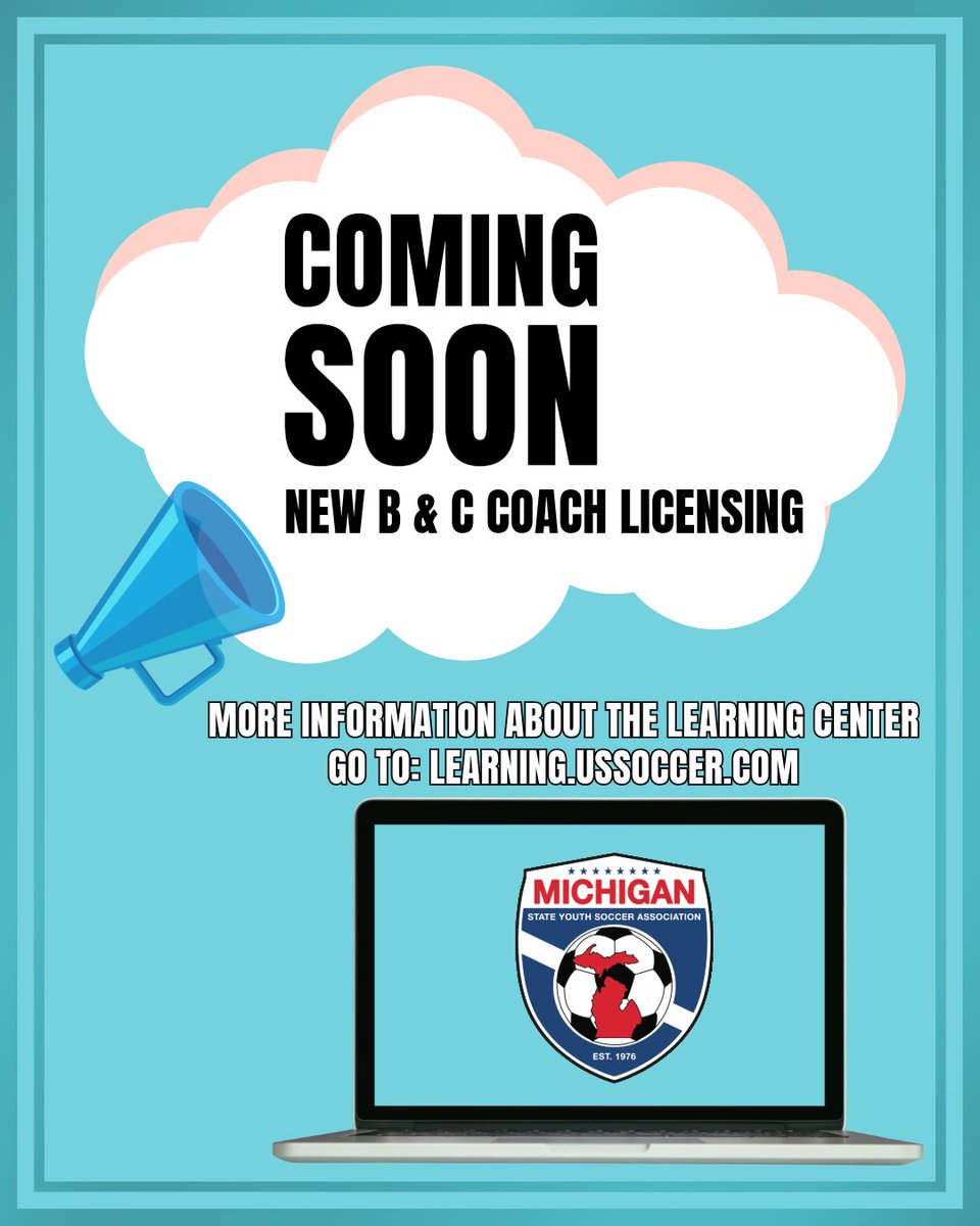 ❗❗ATTENTION COACHES❗❗
Coming soon are new B &amp; C level licensing! Be on the lookout for further information regarding these licenses soon!
Do you want more information on the learning center? Head to the link below to learn more!

learning.ussoccer.com