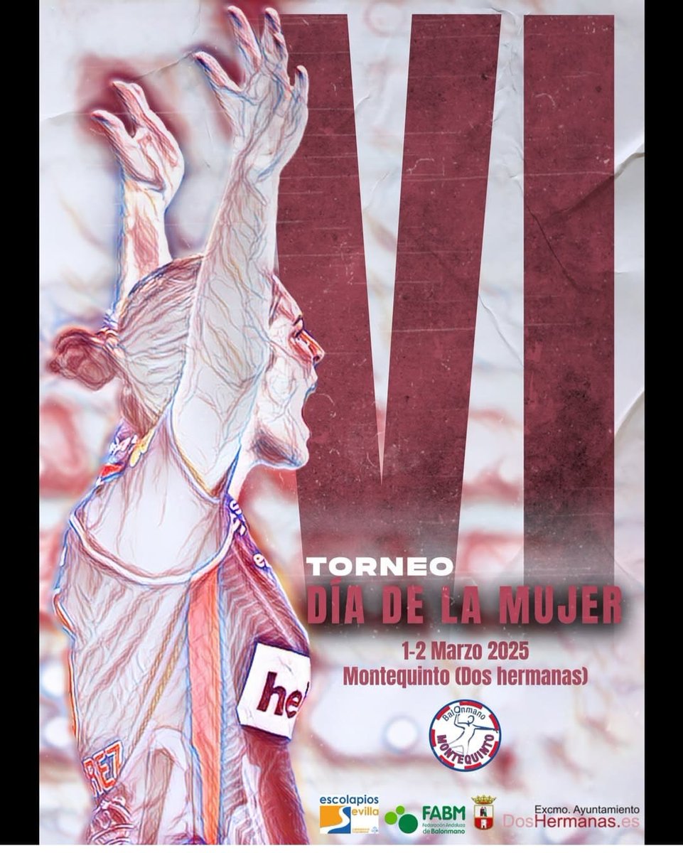 𝐕𝐈 𝐓𝐎𝐑𝐍𝐄𝐎 𝐃𝐈́𝐀 𝐃𝐄 𝐋𝐀 𝐌𝐔𝐉𝐄𝐑 ♀️

Organizado por <a href="/BMMontequinto/">Helvetia Montequinto</a> en colaboración con <a href="/FAndaluzaBM/">Federación Andaluza de Balonmano</a>, el torneo se celebrará los días 1-2 de marzo para equipos de categorías alevín, infantil y cadete 🤾‍♀️ 

❗Límite de inscripción: 1 de febrero
ℹ️ Info: