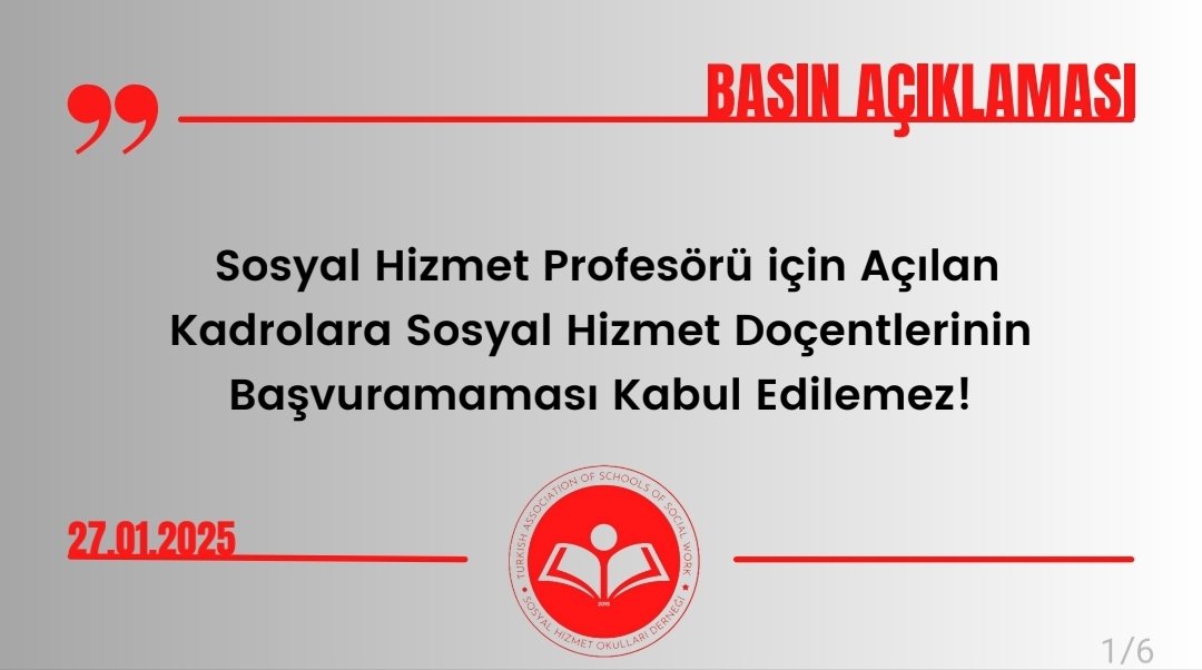 Sosyal Hizmet Okulları Derneği tweet media