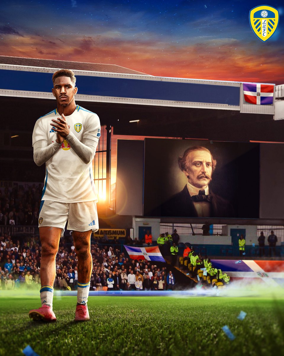 LUFCes's tweet photo. ¡Ayer fue el Día de Duarte y desde Leeds United queremos enviarles un gran saludo a todo el pueblo de República Dominicana! 🇩🇴👏 https://t.co/dVE7E0c1Ox