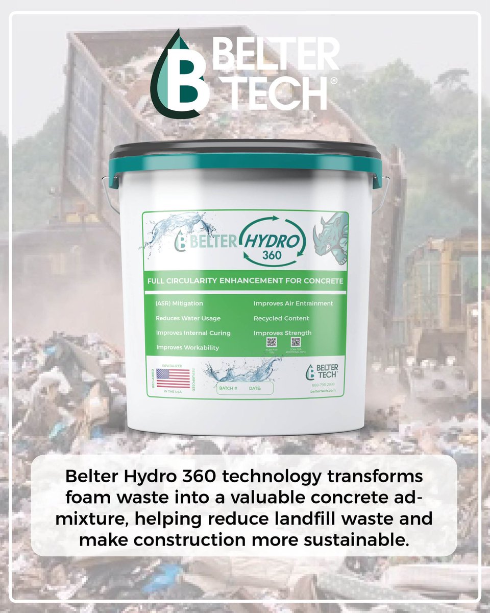 BelterTech's tweet photo. Did You Know? 

Every year, an estimated 1.3 million tons of foam waste ends up in landfills across the U.S.!

That’s enough foam to fill over 450 Olympic-sized swimming pools 🏊‍♂️—and it doesn’t break down for hundreds of years.

#BelterTech #Sustainability #CircularEconomy https://t.co/LUB5mXpQbf