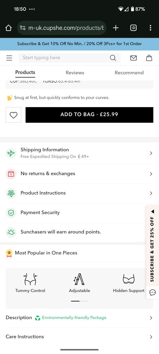 RWhysall's tweet photo. @cupsheofficial Am I right in thinking this means, even if the swimming costume doesn't fit, I can't exchange/get a refund? Given the reviews both say it runs big and runs small, it's hard to know what to order... https://t.co/gaw54aTiPu
