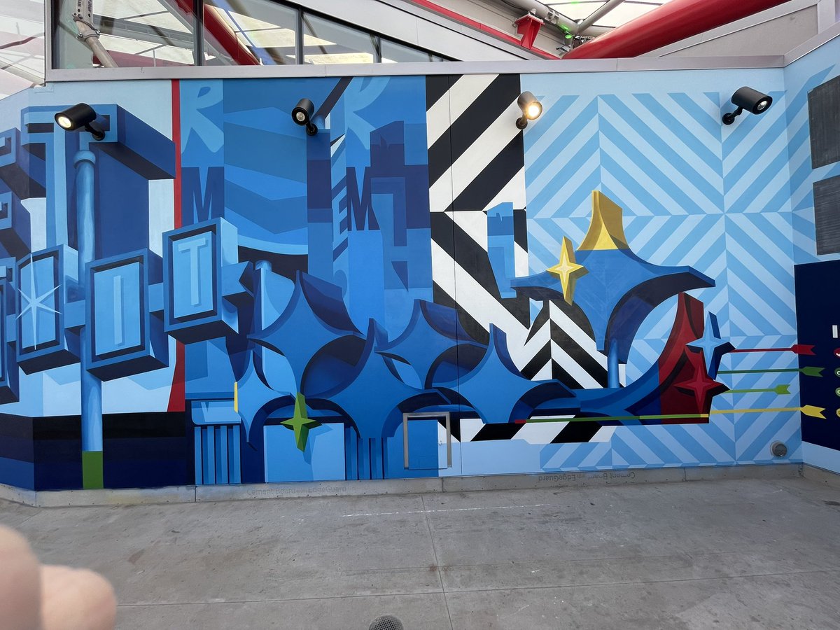 New mural  at the intuit Dome.  -The new home for the Los Angeles Clippers.