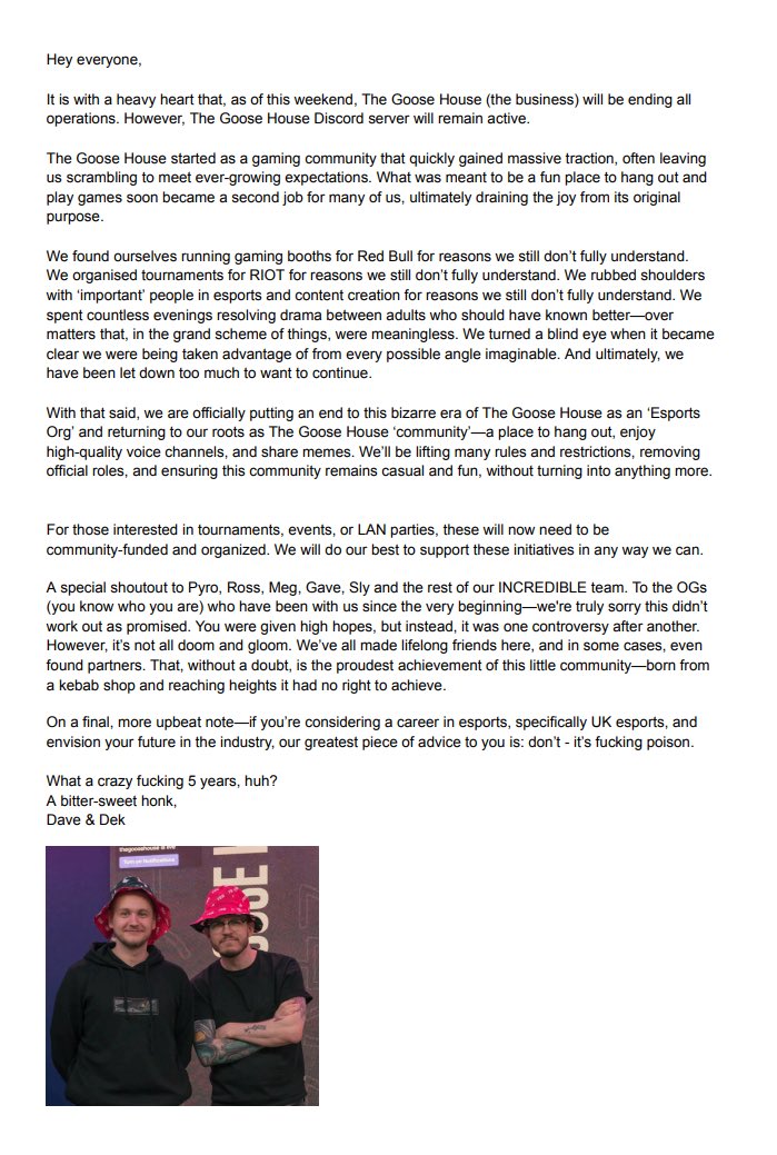 That’s all she wrote, from all of us - thank you.

🪿