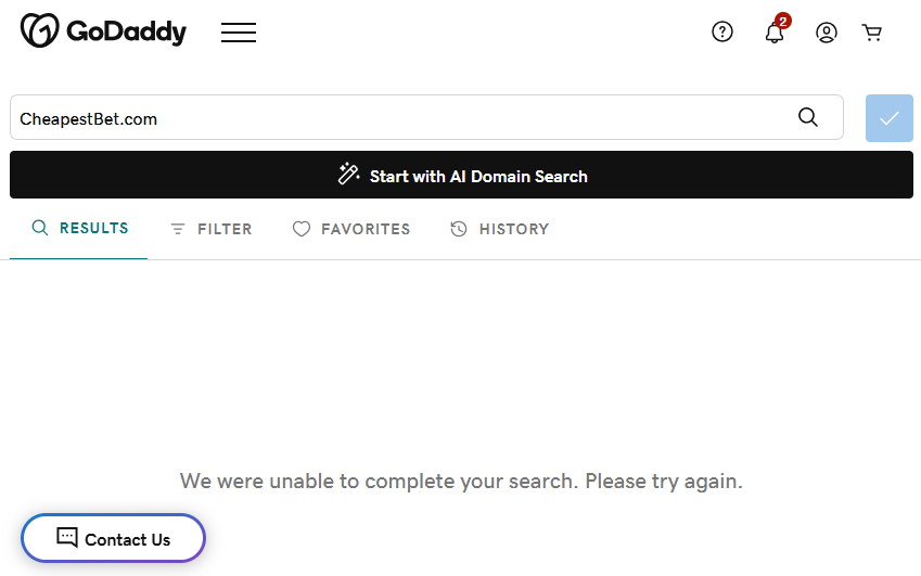 WisecrowdD's tweet photo. @GoDaddy domain search not working?  Tried multiple domains (that I own) over an hour. No change. https://t.co/rkqC2BB4G9