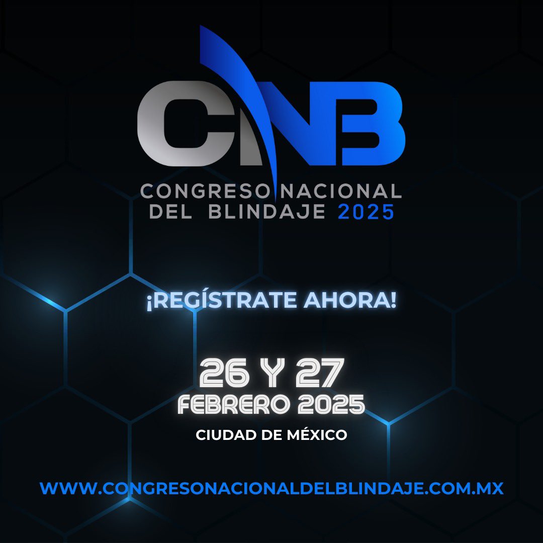 ¡Conferencista confirmado para el #CNB2025!🛡️

📅*Cupo limitado*
Asegura tu lugar en el evento más importante del sector
👉 congresonacionaldelblindaje.com.mx

¡Nos vemos en el #CNB2025!