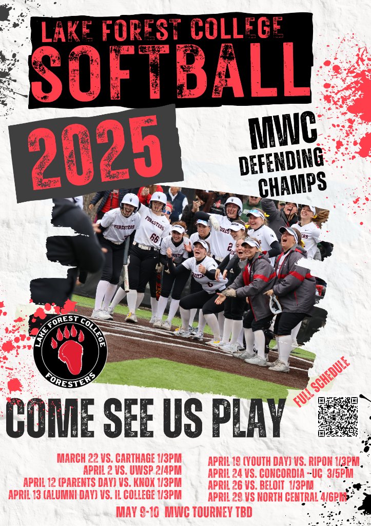 Day 35: “35 days to go! Have you marked your calendar for March 10? Come cheer us on and feel the energy! Lake Forest College Softball 2025 Schedule 🏀 #FearTheForest”
