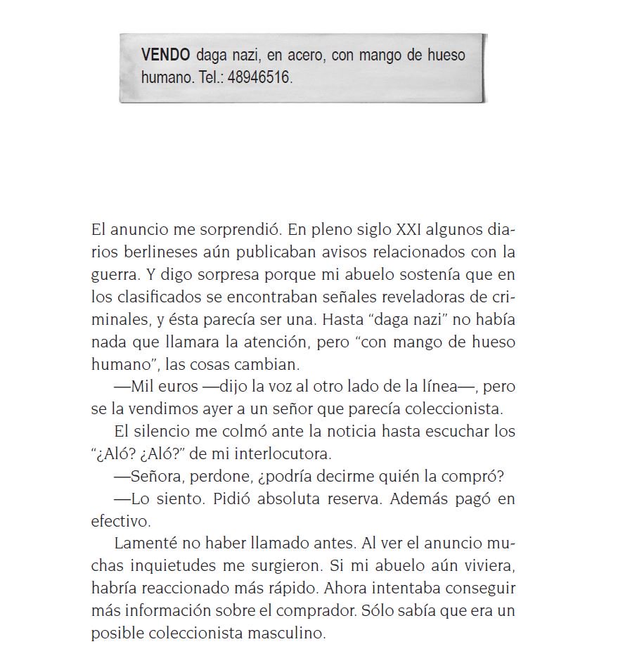 80 años de la liberación del campo de concentración de #Auschwitz por las tropas soviéticas. Hoy es el día en conmemoración de las víctimas del #Holocausto. Les recomiendo el cuento #UnaDagaEnAlexanderPlatz : "Vendo daga nazi, en acero, con mango de hueso humano".