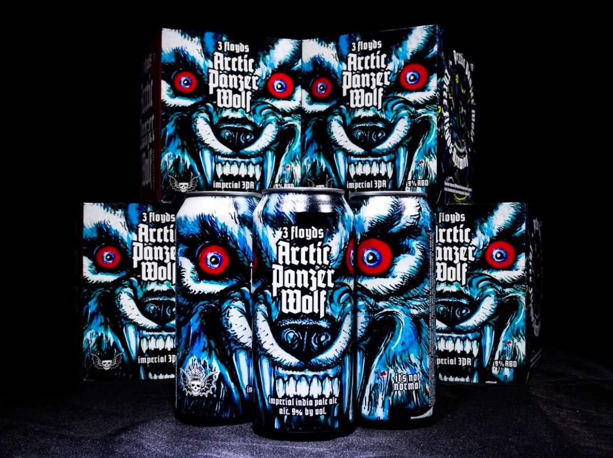 MacsWoodGrilled's tweet image. Now on draft: #3FloydsBrewing Arctic Panzer Wolf. This massive imperial IPA is brewed with Canadian 2-row malt, dextrose sugar, and lots of American hops, giving it superior aromas of marmalade, white peach, pine, and apricot to balance the intense hop bitterness. #3floyds