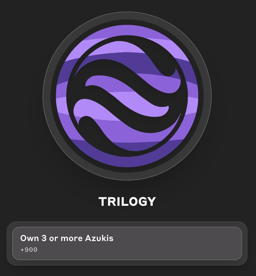 Been working towards the Trilogy emblem for a couple years now, boosted to Grand 4. Still stacking $ANIME - Wen CS 2?