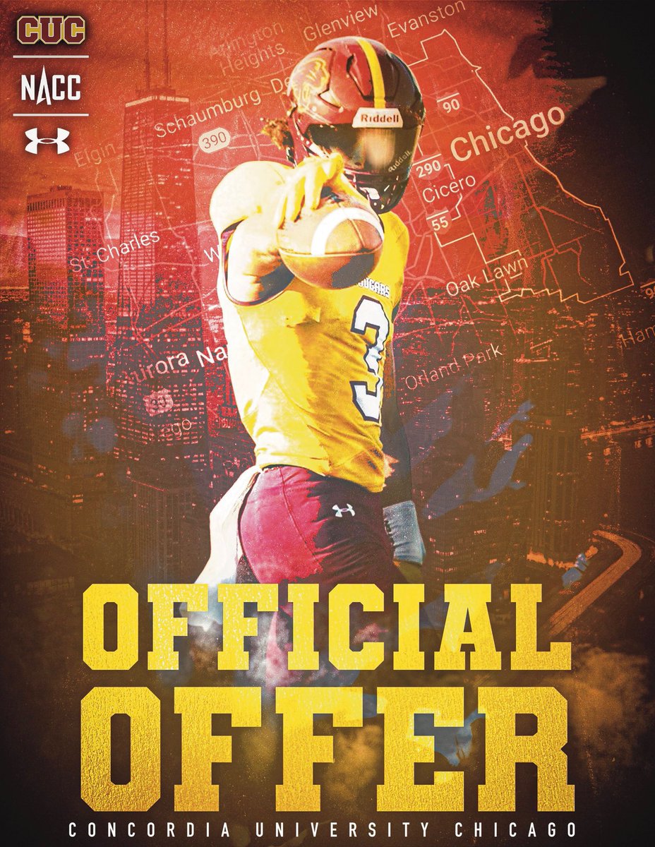 Charlesmason07's tweet photo. Blessed to say I have received an offer from Concordia University Chicago @CUCFBFamily.

@CoachPreyer 
@CoachDucy 
@CoachSeveCUC 
@CoachStu_ https://t.co/Tgz1ICy9w0