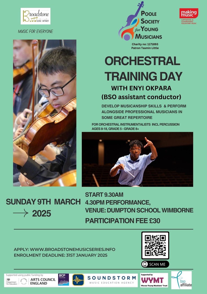 A fantastic local opportunity for any more advanced young musicians.