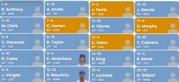 EricCrossMLB's tweet photo. My full 20 picks from the #ToolshedProspectMock.

Favorite values were DeLauter in the 3rd, Osuna in the 12th, and Owen Murphy in the 17th. https://t.co/MOTtDeT9HX