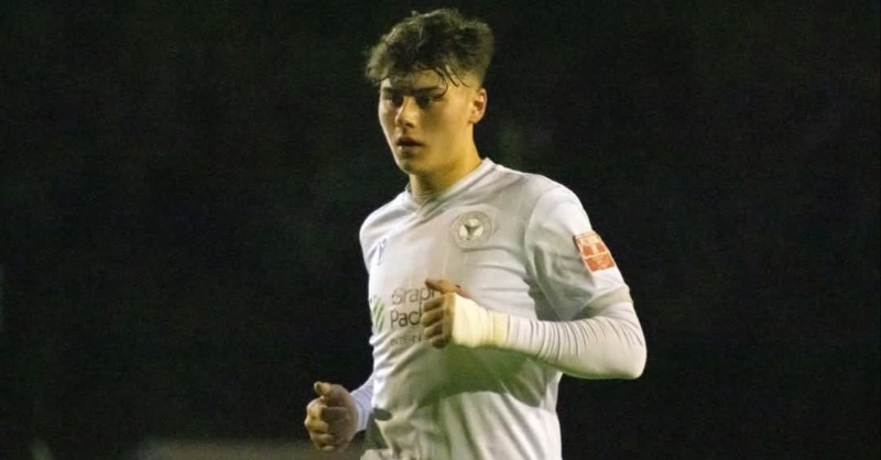 YateTownFC's tweet photo. The club are delighted to announce that defender Will Larvin has signed an 18-month contract that will keep him at the club until the end of season 2025/26.