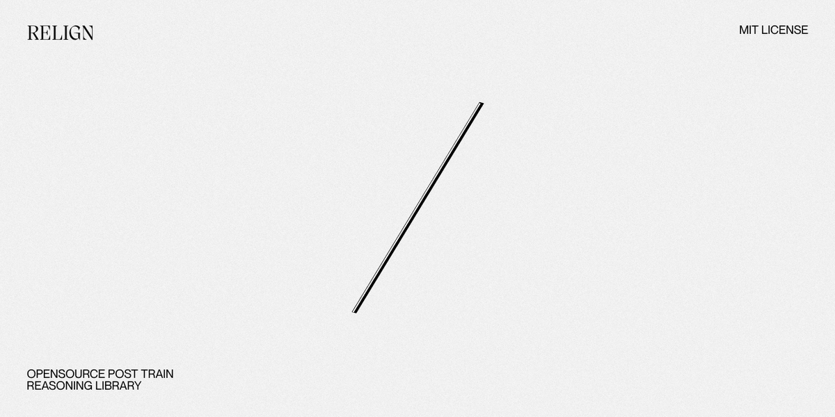 the RELIGN framework is now open. calling all talented engineers to build with us. join the discord to get involved.
___
github.com/relign-ai/reli…