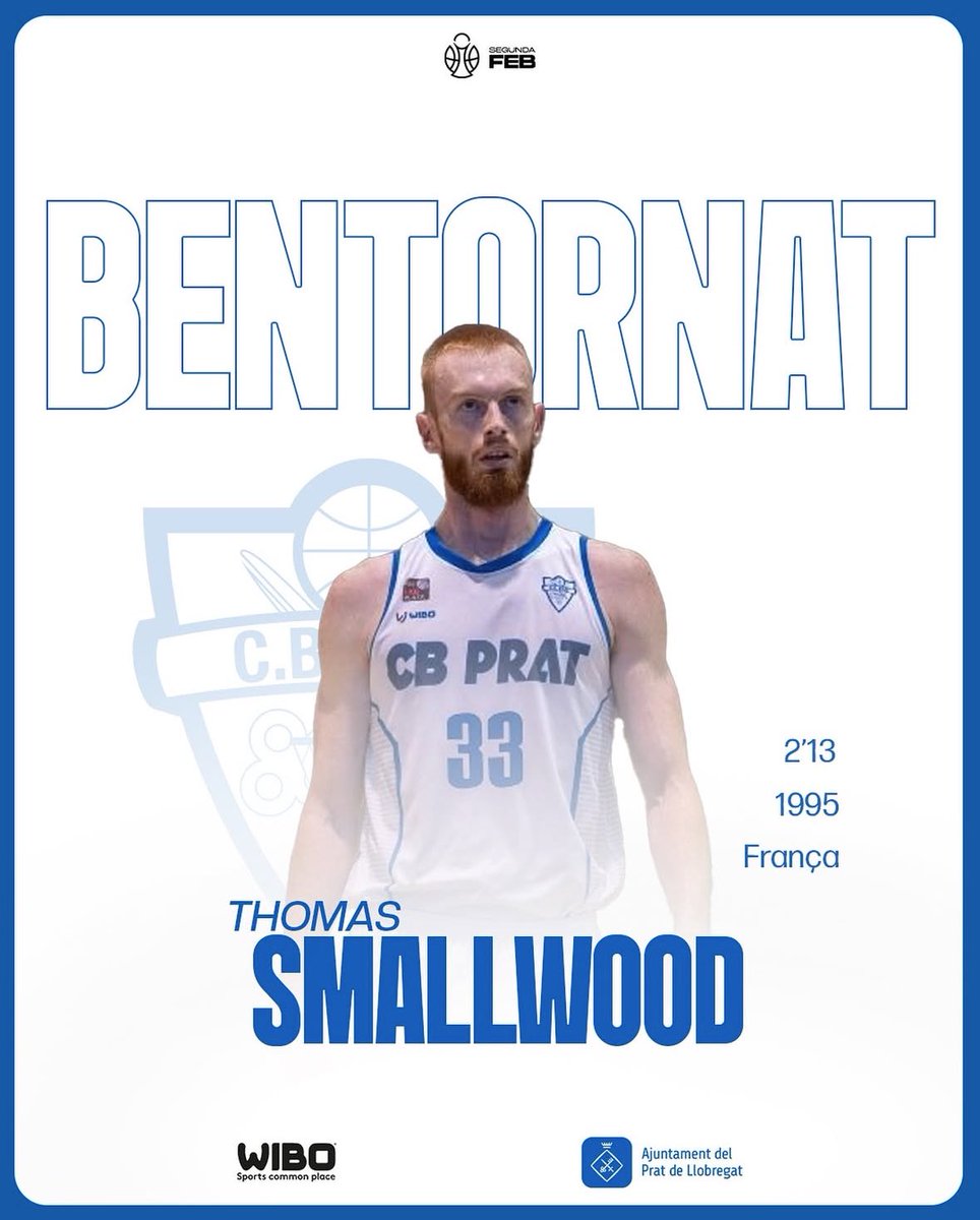 🚨 Thomas Smallwood🔙 vuelve al <a href="/CBPrat/">Club Bàsquet Prat</a> #SegundaFEB