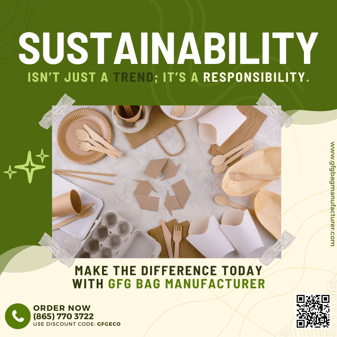 GFGManufacturer's tweet image. 𝑴𝒂𝒌𝒆 𝒕𝒉𝒆 𝒅𝒊𝒇𝒇𝒆𝒓𝒆𝒏𝒄𝒆 𝒕𝒐𝒅𝒂𝒚 🌿

Order today and get 15% OFF via code 𝗚𝗙𝗚𝗘𝗖𝗢
☎️ 865 770 3722
📩 info@gfgbagmanufacturer.com
🪩 gfgbagmanufacturer.com

#disposablepackaging #ecofriendly #EcofriendlyUtensils #takeoutbox #gfgdifference #gfgbagmanufacturer