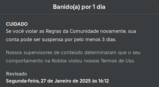 eu fui banido do roblox.