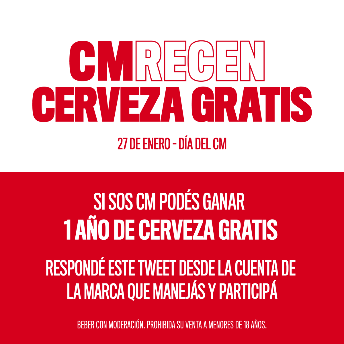 amstelargentina's tweet photo. PRIMER SORTEO EXCLUSIVO PARA NOSOTROS, LOS CMS 🥸 Por primera vez, los que siempre hacemos los sorteos tenemos uno 😎 Birra GRATIS por UN AÑO para compartir con amigos y brindar con el sabor que nos encanta 🍺 Ya era hora, no? #CMrecenCervezaGratis Anunciamos ganador el 4/2 https://t.co/7n8F59RuXo
