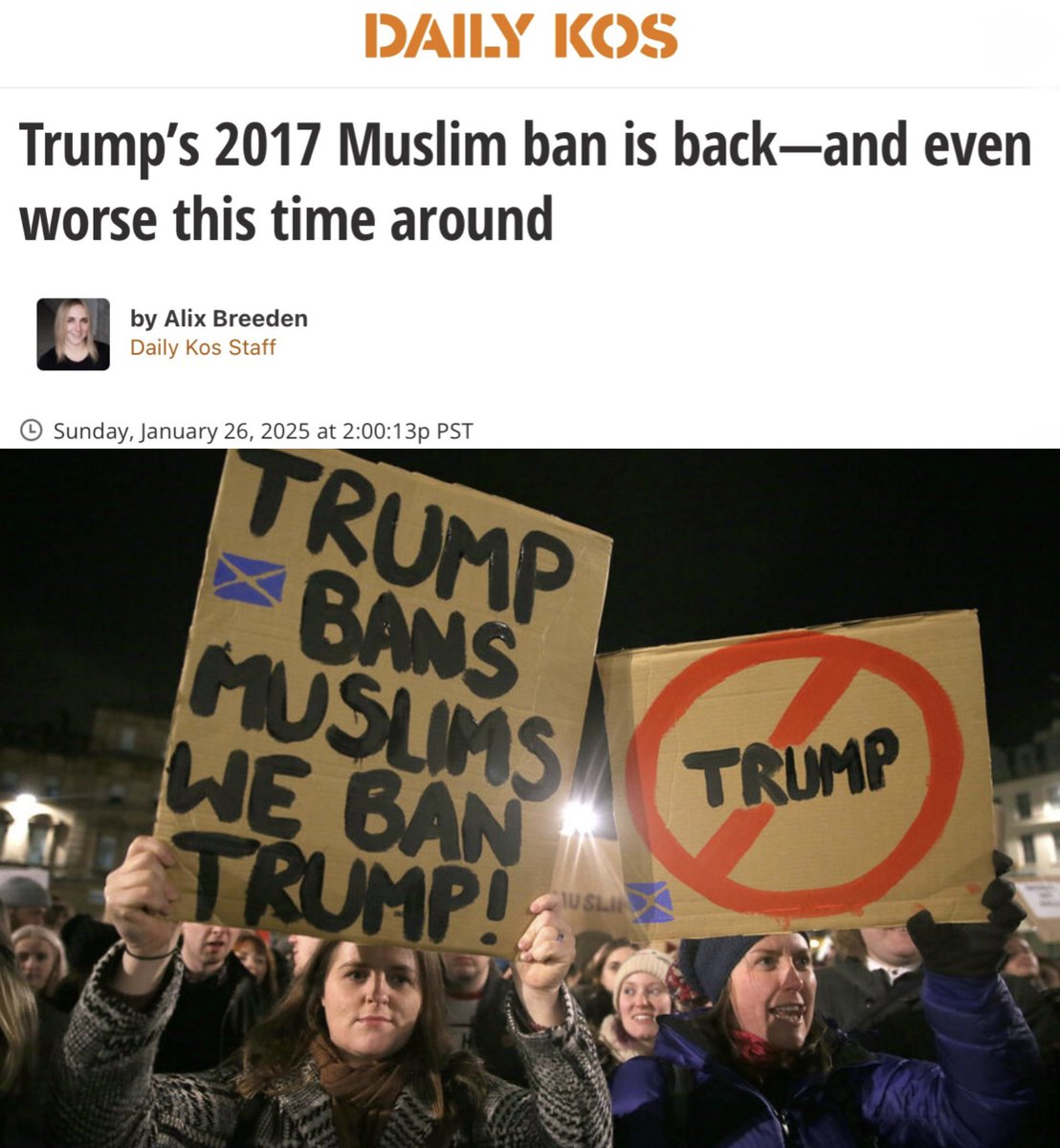 TODAY’S EPISODE OF:
WE FU*CKING WARNED YOU

Trump’s new executive order expands on the 2017 Muslim ban by granting broad discretion to government officials to deny entry or remove legal visitors.

It opens the door to ideological exclusion, allowing officials to discriminate