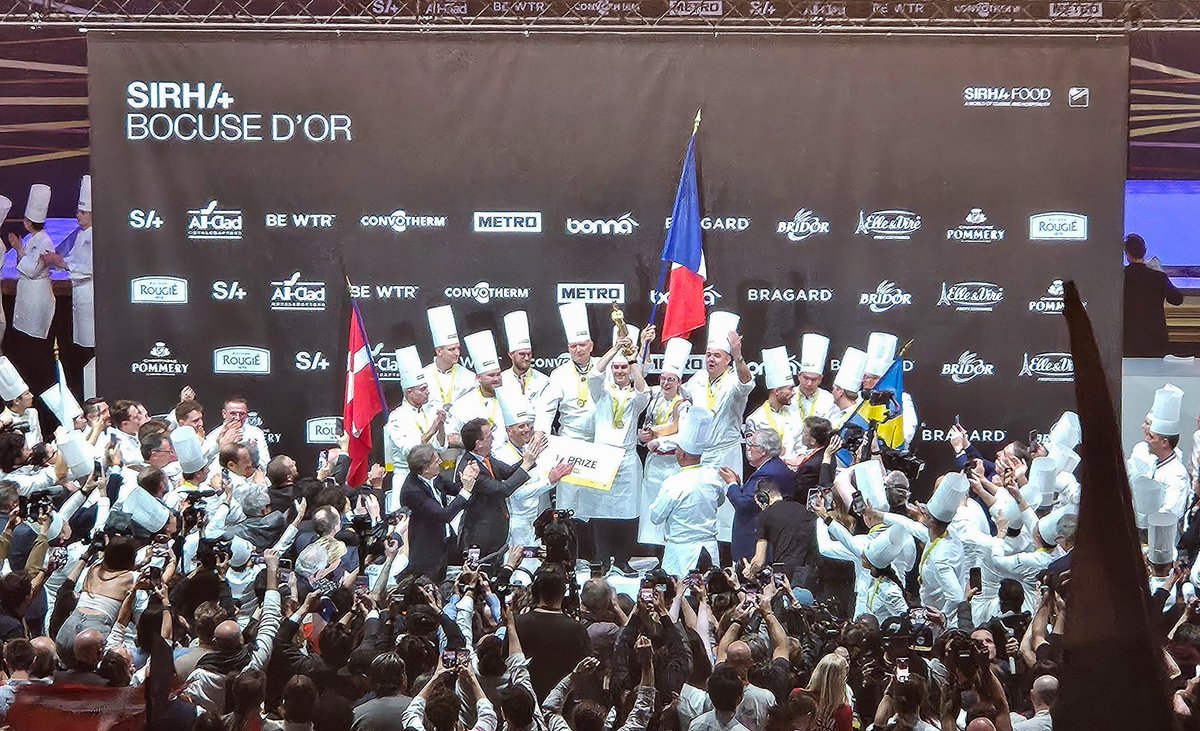 Bravo au français pour le Bocuse d'or 👏
#bocusedor #France @ValrhonaFrance