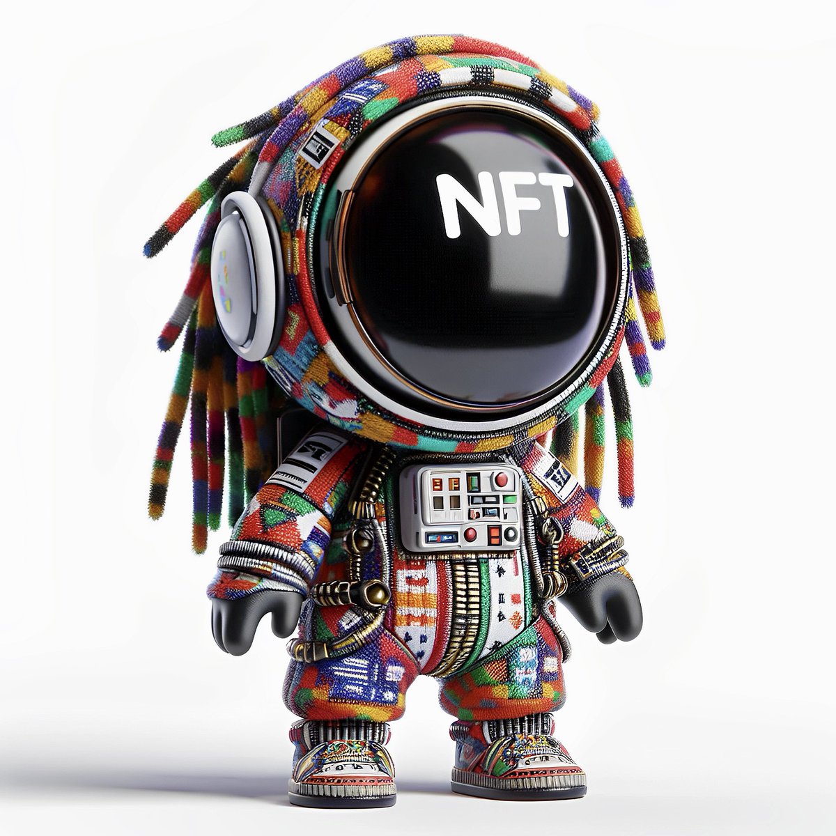 Les couleurs de l’univers n’ont pas de secrets pour lui! 💥🩷🎨✨ #nft #nftart #nftcommunity #nftcollector #nftdrop #cutenft #crypto #astronauts #3d #ai #aiartcommunity #art #artcollectorsoninstagram #pice #nftartists #nftnews #3dart #astronaute #bonheur #aventure #astronaute