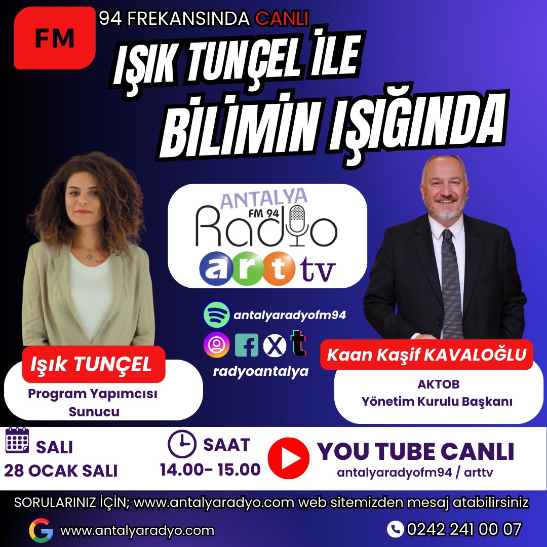 isiktuncel's tweet photo. Yarın Radyo Antalya'da AKTOB Yönetim Kurulu Başkanı Kaan Kaşif Kavaloğlu ile turizmin geleceğini, turistik tesislerin sürdürülebilirlik politikalarını ve 2025 turizm sezonundan beklentilerini konuşacağız. Saatlerinizi ayarlamayı unutmayın. https://t.co/tBnu7rhQrX