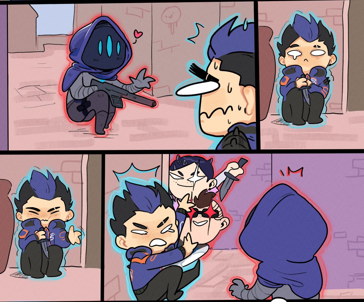 catkan12's tweet photo. Just a normal game of @VALORANT …? #valorant #VALORANTfanart https://t.co/73eG6ngM1j