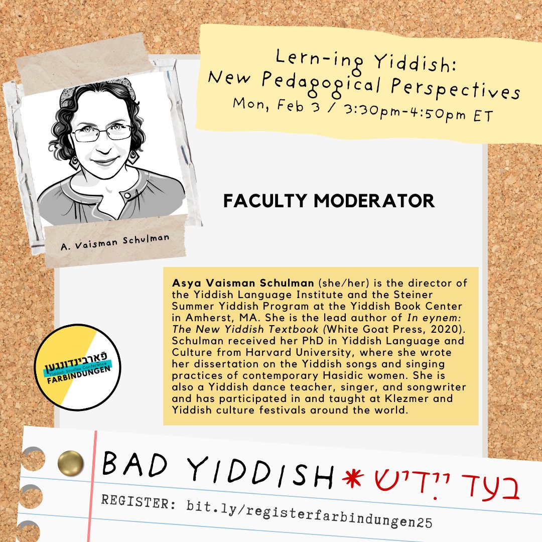 Farbindungen Yiddish Studies Conference tweet media