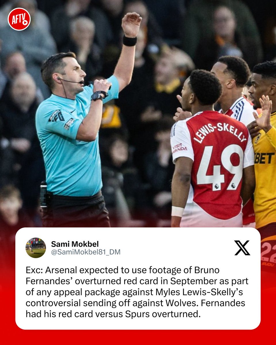 AFTVMedia's tweet photo. Will Lewis-Skelly's dismissal be appealed successfully? 🟥 https://t.co/IvrVENIliN