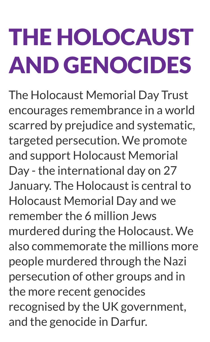 deyvous36306's tweet photo. @HKamal0109 @Scottishsoc @zarahsultana Just checking, does the below make the…er…Holocaust Memorial Day Trust…er…antisemitic too? https://t.co/VcMspOylSY