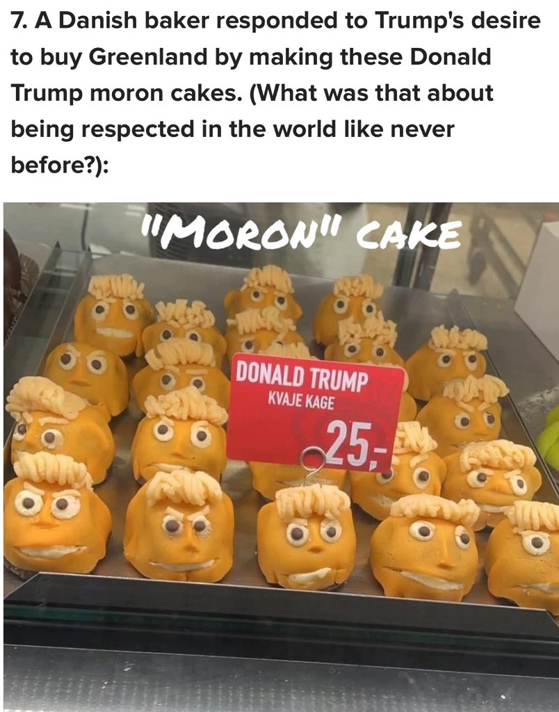 katherineOma's tweet image. Denmark bakeries  are selling trump “moron cakes”. Our respect on the world stage certainly has grown.     I’ll take a dozen