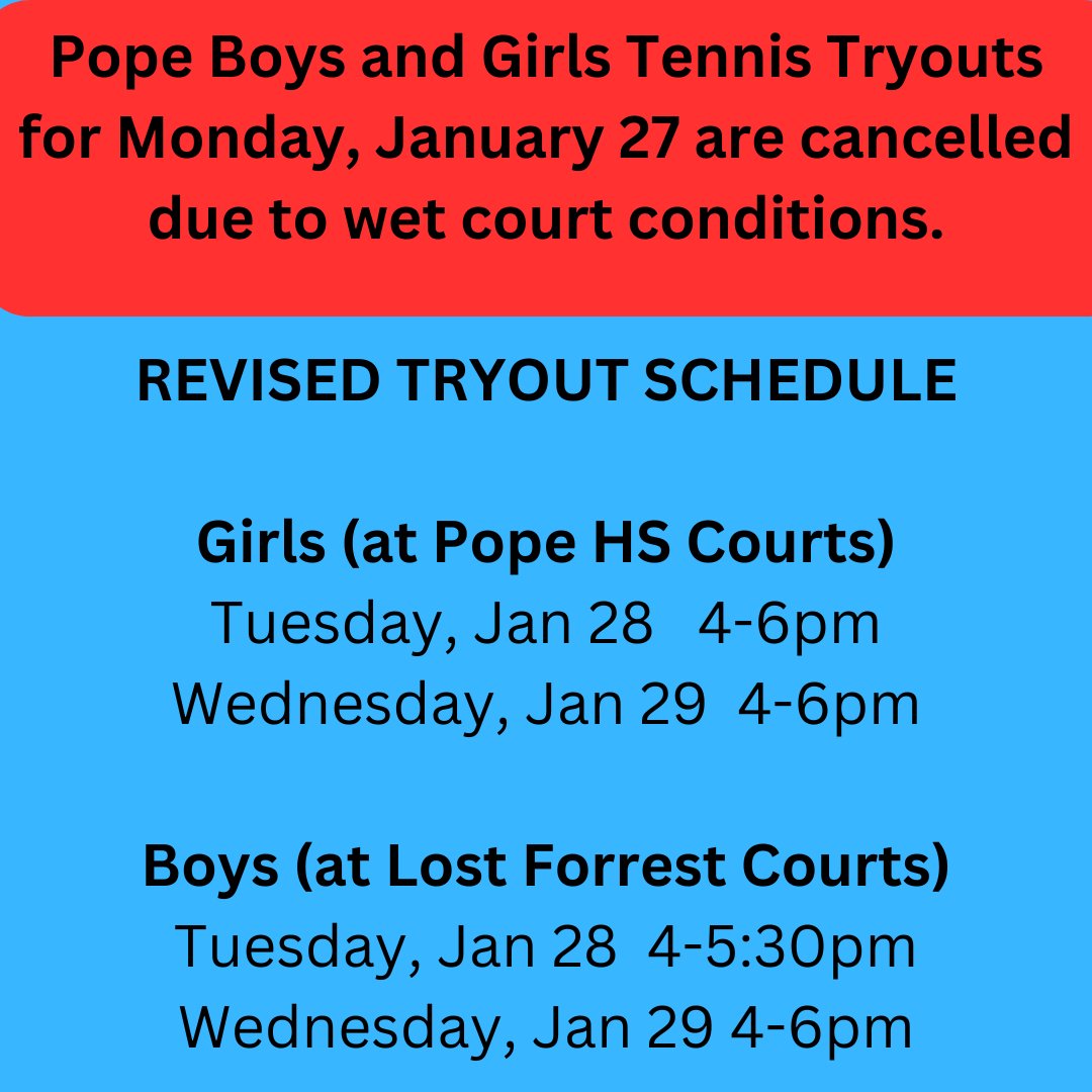Pope High School Tennis (@popehstennis) on Twitter photo 
