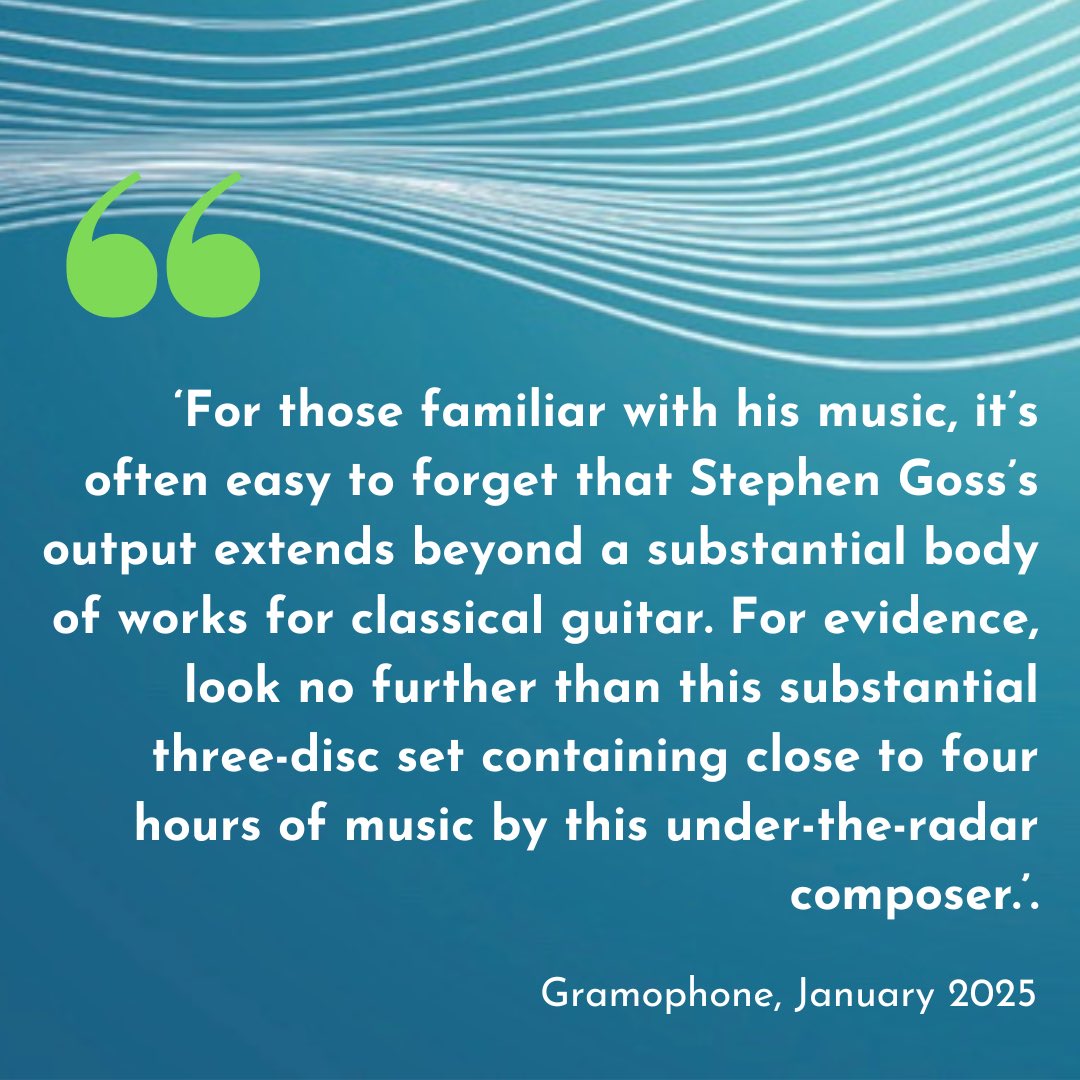 Deux-Elles Classical Recordings (@deuxclassical) on Twitter photo High praise for <a href="/SteveGoss1/">Steve Goss</a>’s ‘Landscape and Memory’ from <a href="/GramophoneMag/">Gramophone</a> this month.
#contemporarymusic #newmusic #review High praise for <a href="/SteveGoss1/">Steve Goss</a>’s ‘Landscape and Memory’ from <a href="/GramophoneMag/">Gramophone</a> this month.
#contemporarymusic #newmusic #review