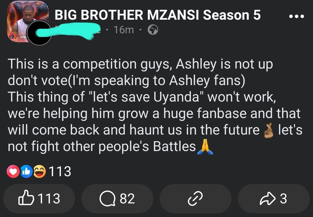 idekmfs's tweet photo. Facebook fans are really speaking sense🤞🏿❤️ #BBMzanzi #BBMzansiumlilo #BBMzansi2025 https://t.co/8PPlepOJPO