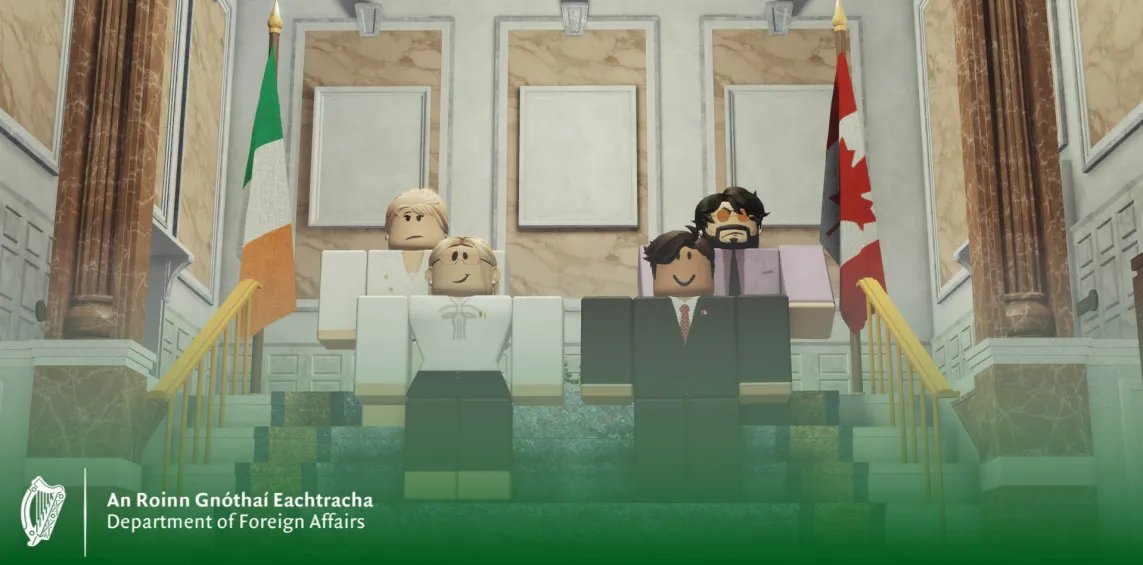 🇮🇪🤝🇨🇦 The Taoiseach alongside the Tánaiste and Foreign Affairs Minister welcomed the Canadian Prime Minister to Iveagh house. 

🌐Global, Commonwealth and Judicial affairs were discussed.