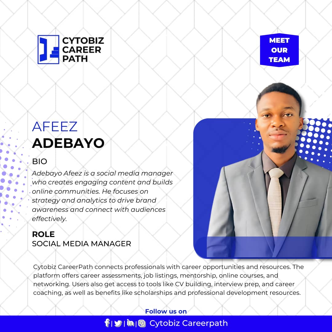 Nvarsitycareer's tweet photo. 🎉We are thrilled to unveil  our new Interns who have joined Cytobiz CareerPath🔥 .We are excited to have you on board and look forward to working together to achieve great things 🚀.
🤝Your skills, experience will  undoubtedly enrich our team
#CytobizCareerPath https://t.co/l2C0W1ptue