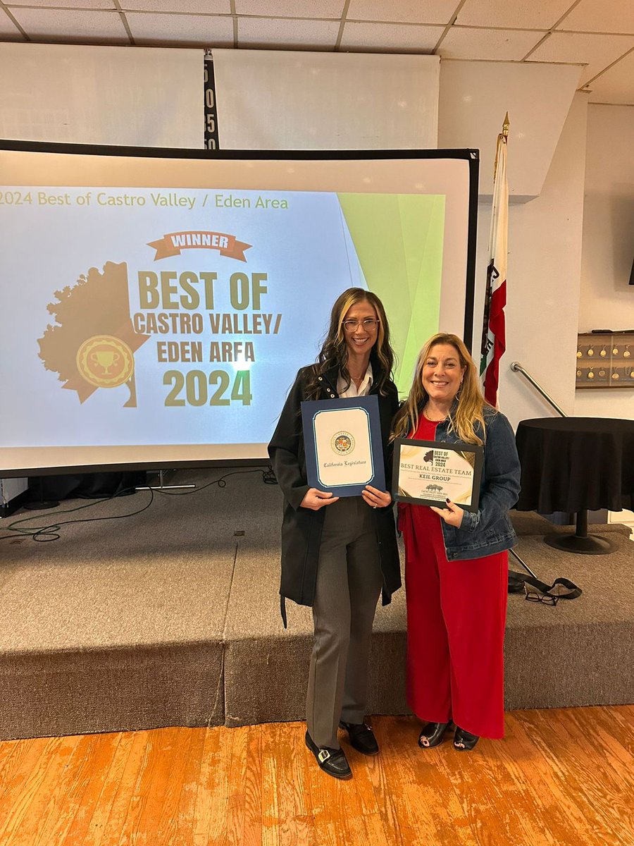 daniellekeil's tweet photo. We won Best Real Estate Team in the Castro Valley/Eden Area 2024! This is such an incredible honor! We are so appreciative of the trust you put on us to buy your first home, sell a cherished property, or invest in your future is such a privilege! We couldn’t have done it alone. https://t.co/tLJyPMMlDp
