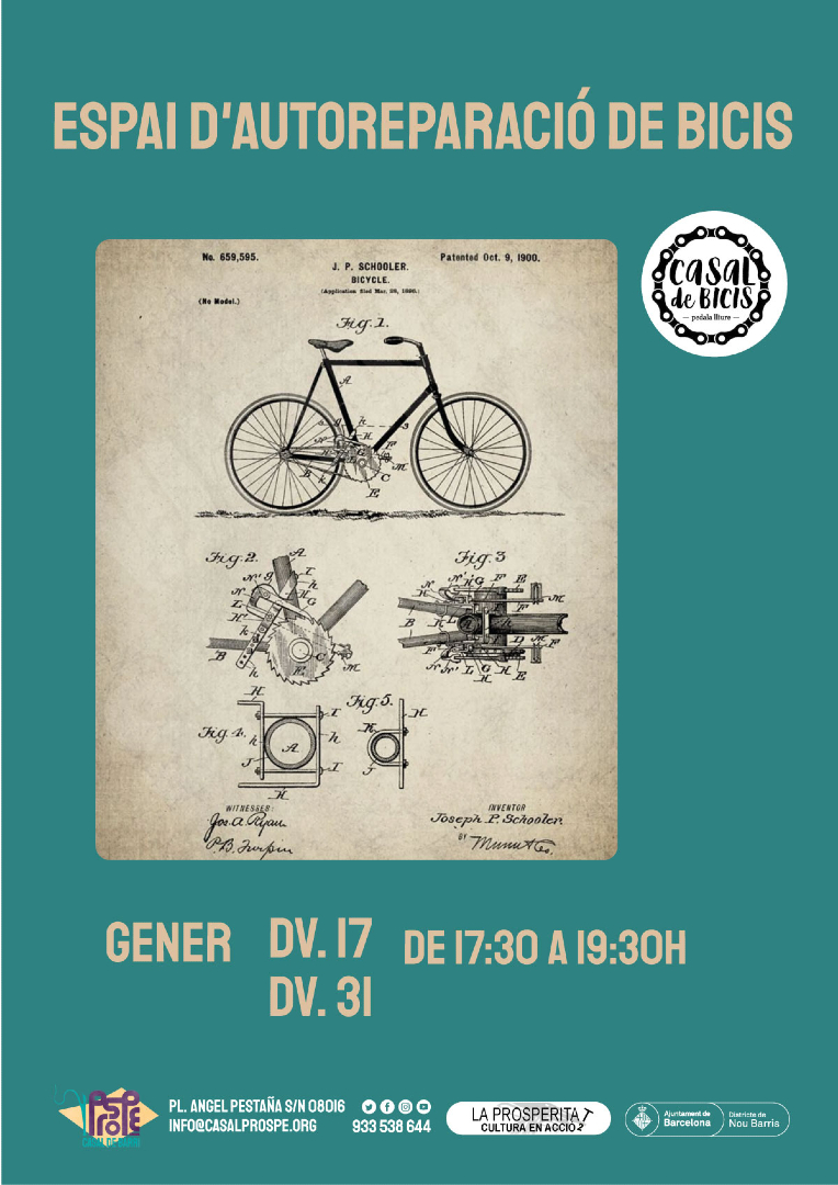 CasalBProspe's tweet photo. 🚲 Aquest divendres (de 17.30 a 19.30 h) torna el #CasalDeBicis, l'espai d'autoreparació de bicicletes del Casal!

ℹ️ El Casal de Bicis funciona de manera col·lectiva: qualsevol persona pot participar-hi i compartir coneixements i propostes relacionades amb el món de la bici! https://t.co/0rhcmVnjVz
