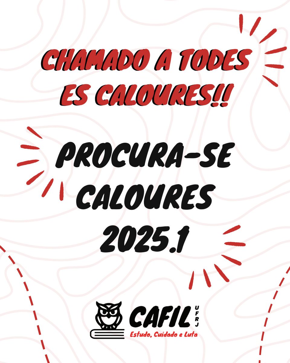 ATENÇÃO!!
Chamando a todes es caloures de Filosofia! Se você é ume caloure ou conhece quem seja, entre em contato.