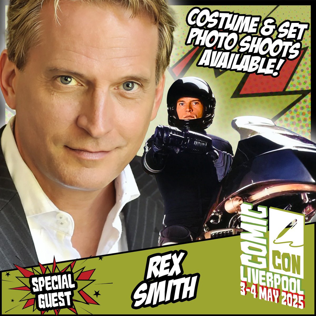 comconliverpool's tweet photo. Comic Con Liverpool welcomes Rex Smith, known for projects such as Street Hawke, The Trial of the Incredible Hulk, Pirates of Penzance, and many more.
Appearing 3-4 May!
Tickets: https://t.co/BGUh53k5xk https://t.co/h5zb2KEC8D
