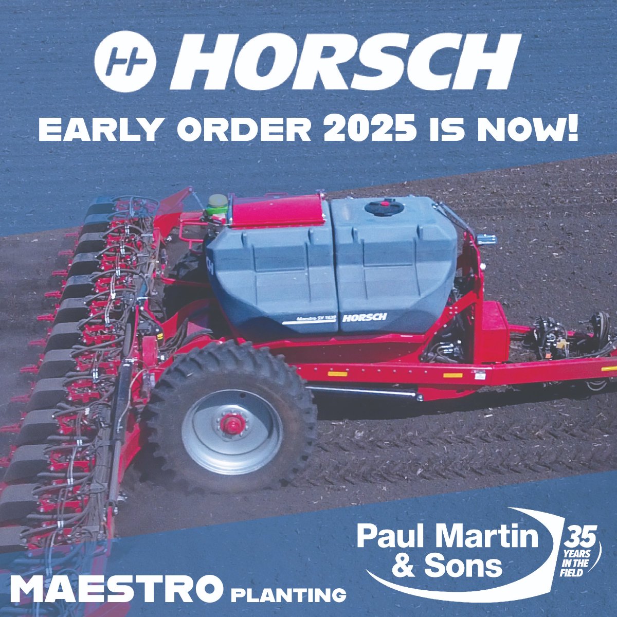 The BEST time to buy Horsch equipment from Paul Martin &amp; Sons is NOW!  Call or shoot us a message for more information! martinequipment.net/horsch-early-o…
